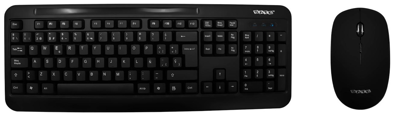 Teclado + Mouse Wireless Sate AK-725G - Black (Español)
